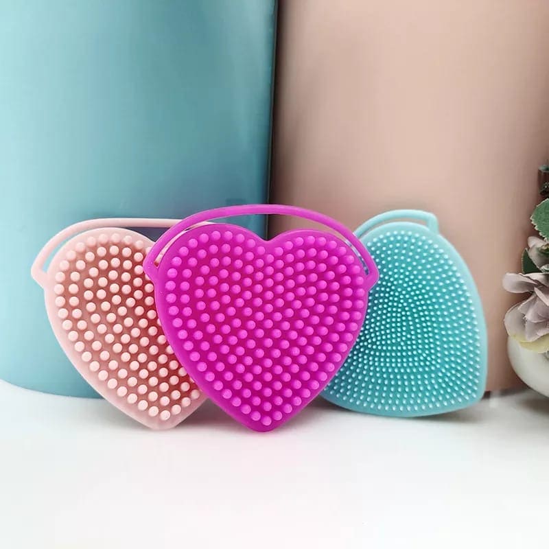 Silicon Heart Sponge, Baby Shampoo Shower Brush, Children Silicone Rubbing Mud, Massage Body Bath Brush, Kids Skin Care Nursing Bath Rubbing Supplies Silicon Heart Sponge, Baby Shampoo Shower Brush, Children Silicone Rubbing Mud, Massage Body Bath Brush, Kids Skin Care Nursing Bath Rubbing Supplies